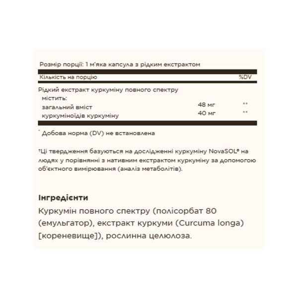 Full Spectrum Curcumin 88mg - 60 softgels 2023-10-4153 фото