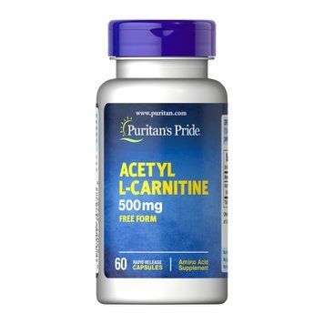 Acetyl L-Carnitine 500 mg - 60 Capsules 100-10-9648865-20 фото