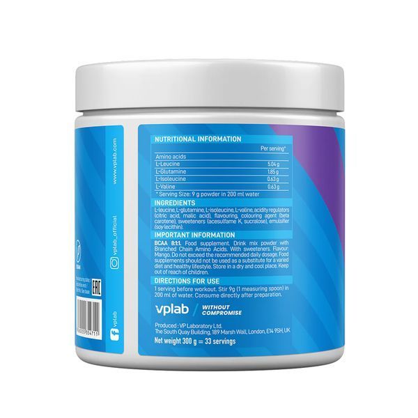 BCAA 8:1:1 - 300g Mango 2023-10-5724 фото