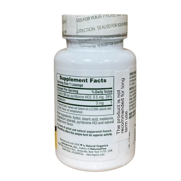 Melatonin Sublingual 3mg with B6 - 60 tabs 2023-10-3462 фото