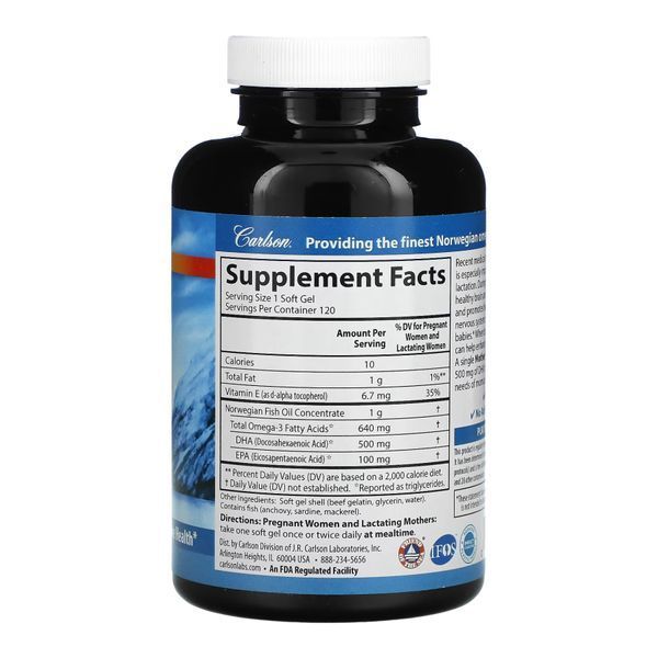 Mother's DHA 500mg - 120 softgels 2023-10-3890 фото