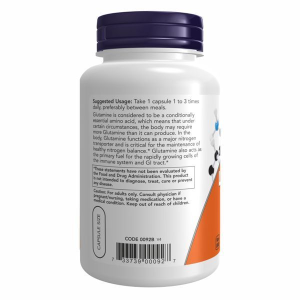L-Glutamine 500mg - 120 vcaps 2022-10-1433 фото