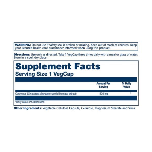 Cordyceps Mushroom 520mg - 100 vcaps 2023-10-2126 фото