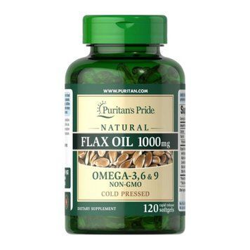Natural Flax Oil 1200mg - 120 softgels 2023-10-2181 фото