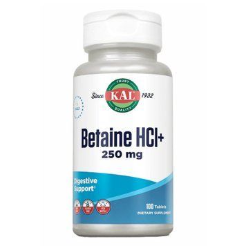 Betaine HCl Plus 250mg - 100 tabs 2022-10-1006 фото