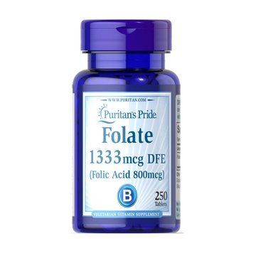 Folate 1333 mcg DFE - 250 tabs 2023-10-2471 фото
