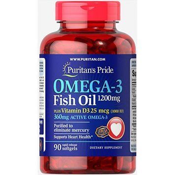 Omega-3 Fish Oil 1200 mg plus Vitamin D3 1000IU - 90 soft 100-33-5316259-20 фото